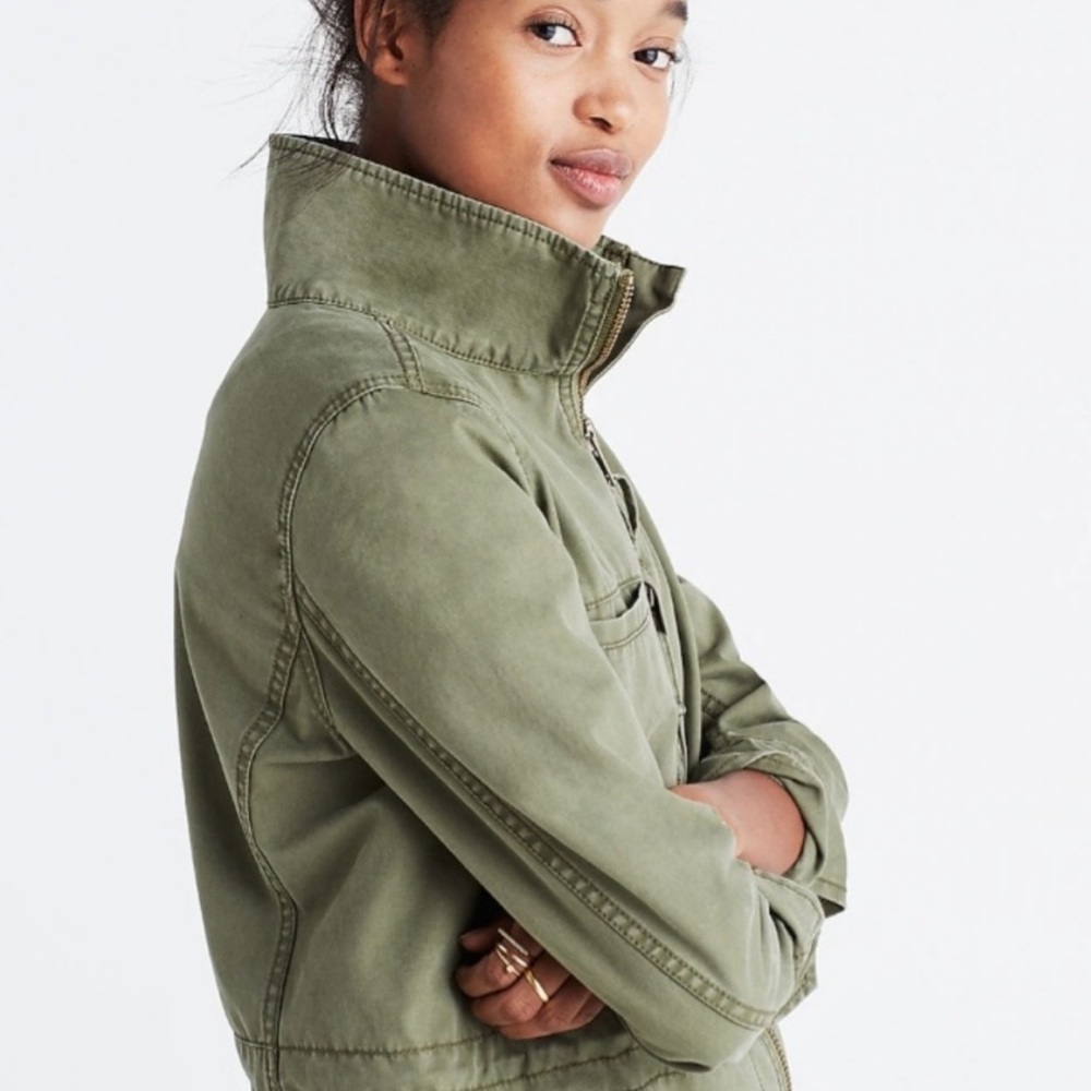 Madewell | Fleet Jacket Medium Olive Military Green - Picture 6 of 9